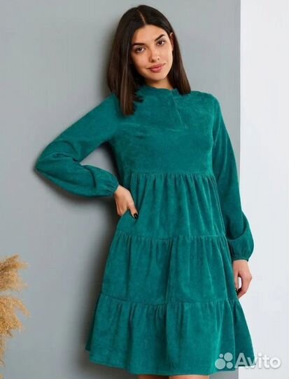Платье женское вельветовое 44 размер