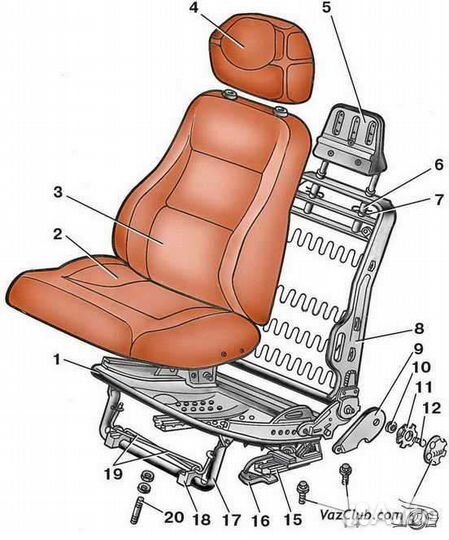 Сиденья передние ваз 2109-2115, М 2141