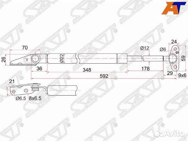 Амортизатор крышки багажника toyota corolla