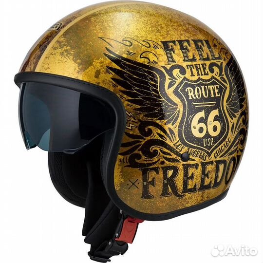 NZI Rolling 4 Sun open face helmet Glossy Wings