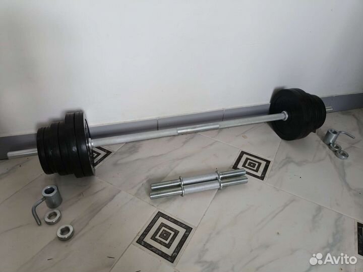 Штанга 150 см общим весом 45 кг