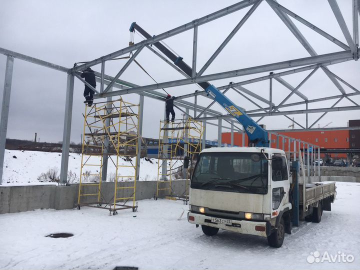 Аренда и услуги манипулятора, стрела 2.7 т, 10 м, борт 4.5 т, 5.7 м