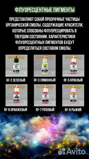 Пигменты (краски), для литья силиконовых приманок