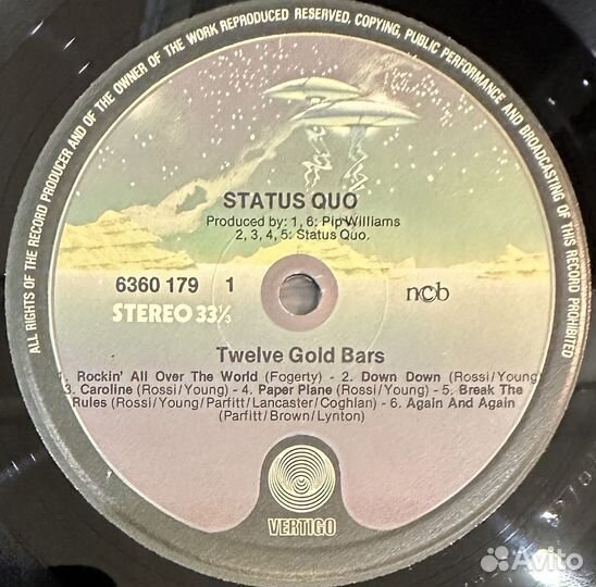 Status Quo – 12 Gold Bars (Скандинавия 1980г.)