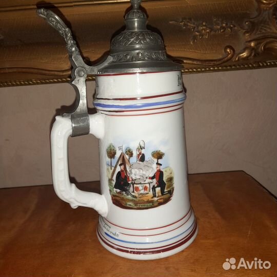 Полковая кружка 19 век дно на просвет