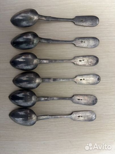 Ложки вилки столовое серебро 875 изделия лом