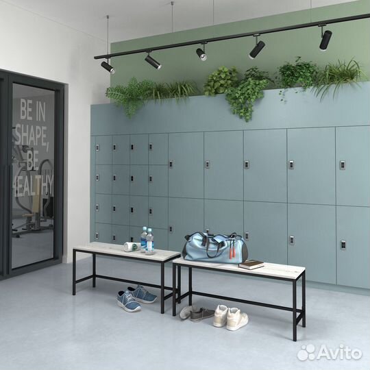 Скамья edem, светло-серая