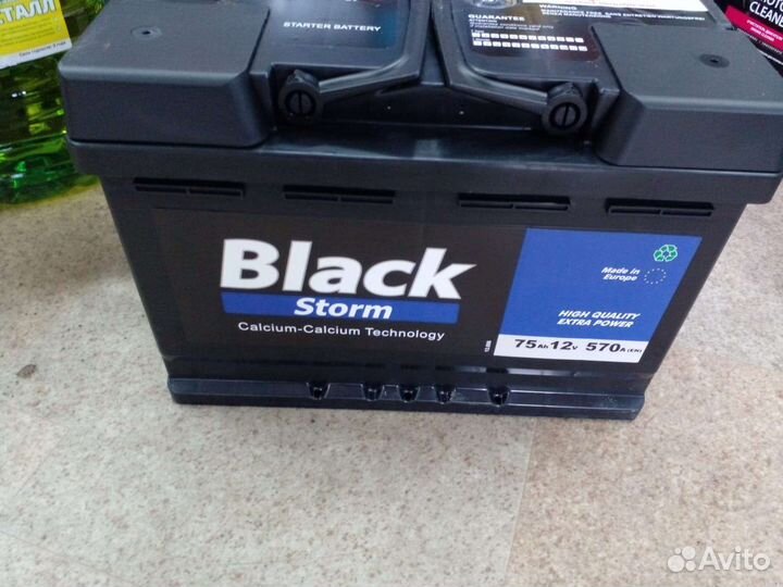 Аккумулятор 75 AH 640 А Black (бензин)