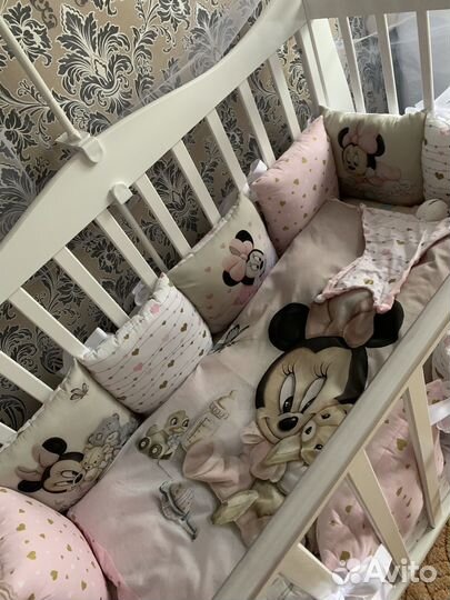 Бортики в детскую кроватку и одеялко