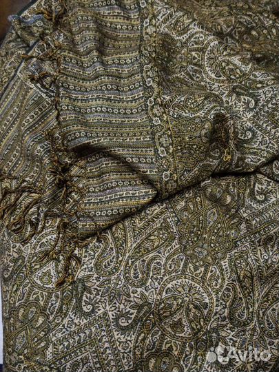 Теплый палантин etro шерсть /хлопок италия