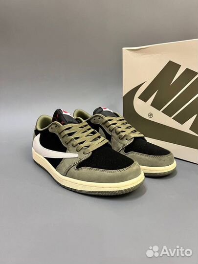 Travis Scott x Nike Air Jordan 1 Low “Black Olive”