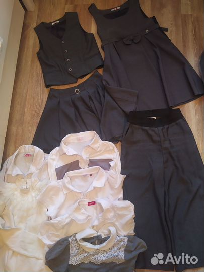 Школьная форма для девочки 134 серая баловень