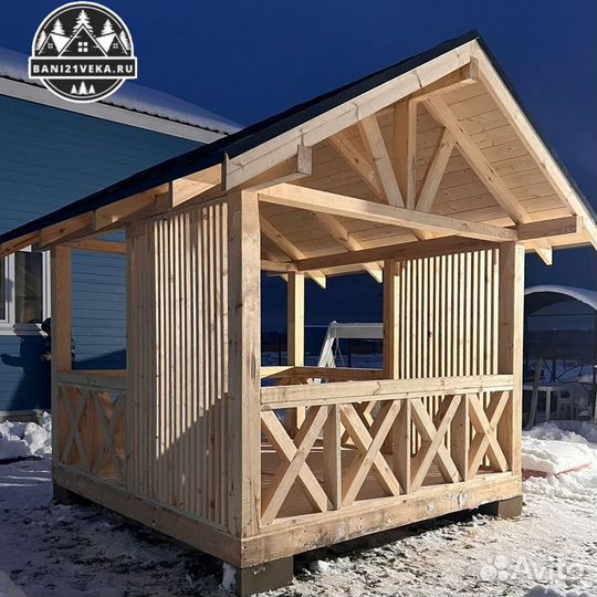 Беседка 4х4. Монтаж за 1 день