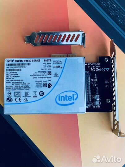 Новые SSD Intel 4.0 tb p4510 U.2 ssdpe2KX040T8