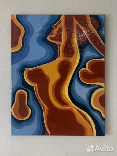 Картина маслом на холсте интерьерная. Абстракция