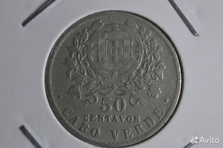 Монета 50 центаво сентаво 1930 года. Кабо Верде (О