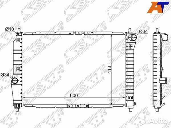 Радиатор daewoo kalos 02/chevrolet aveo 1.4 05