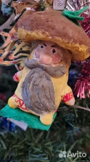 Ватные елочные игрушки новые