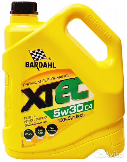 5w-30 bardahl масло xtec 5л C4