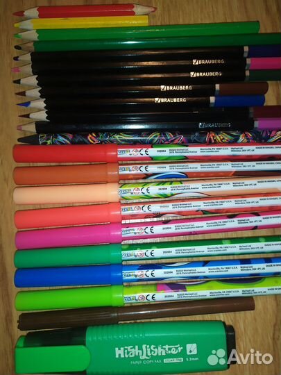 Маркер фломастеры 9шт карандаши 12шт цена за всё