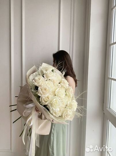 Монобукет из роз сорта Playa Blanka