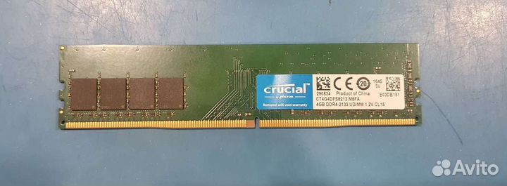 Оперативная память Crucial 4 гб DDR3L 1600