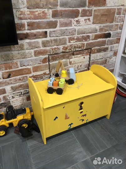 Комод сундук для игрушек желтый IKEA