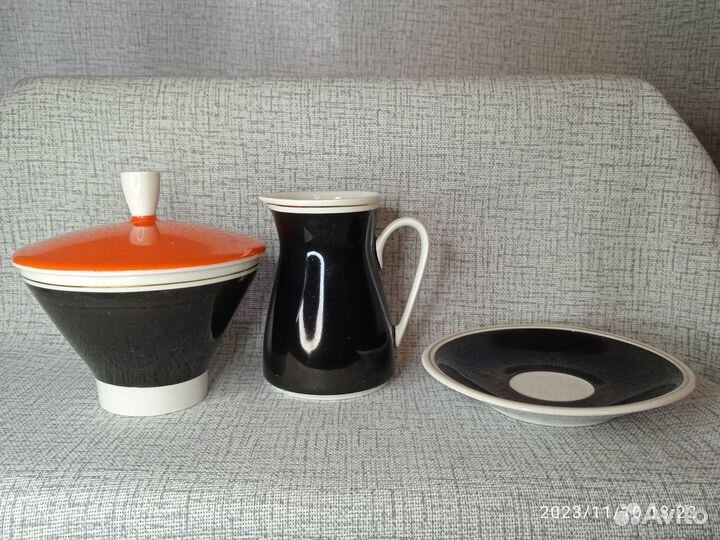 Молочник. Кофейные пары. Сахарница. Фарфор ГДР