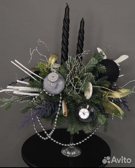 Новогодняя композиция и венок