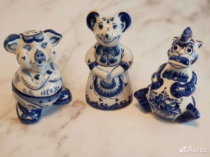 Гжель. Сувениры. Посуда. Фигурки