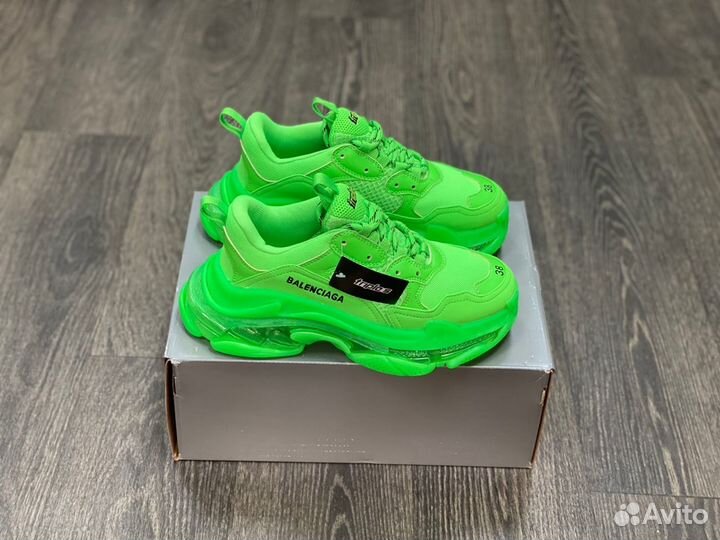 Кроссовки Balenciaga Triple s Neon Green (36-45)