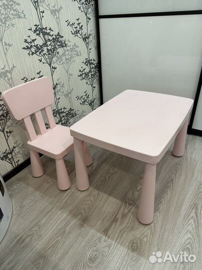 Детский стол и стул IKEA
