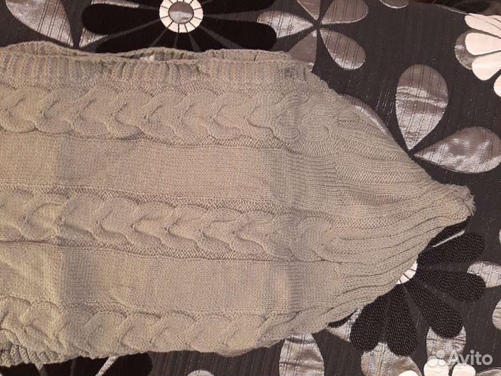 Меховой Вязаный Конверт новый