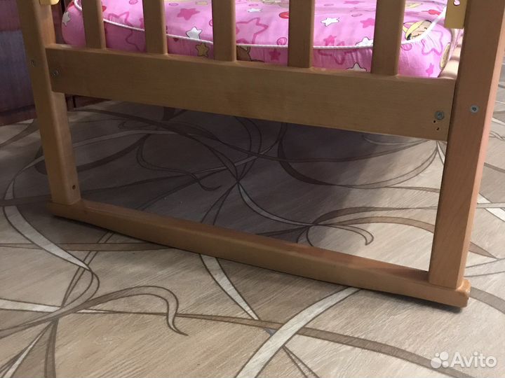Кроватка детская с матрасом удлинённая