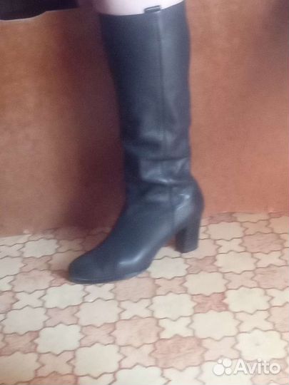 Сапоги женские натуральная кожа 40-41р