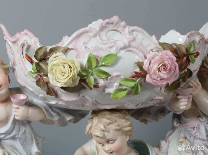 Ваза-фруктовница с путти. Германия