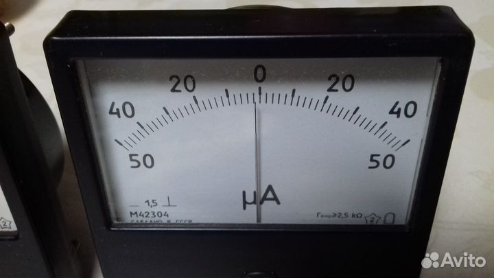 Микроамперметр головка М42304 - 25мкА 50мкА новая