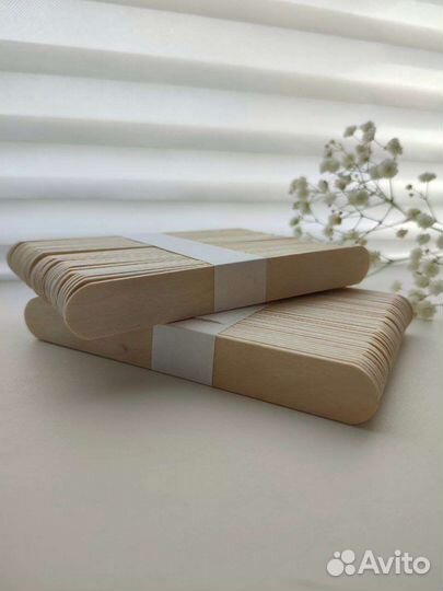 Шпатели косметические деревянные 100 шт