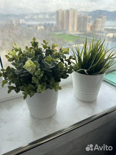 Искусственные цветы IKEA икея с кашпо