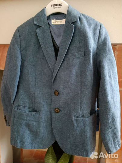 Классный льняной пиджак 