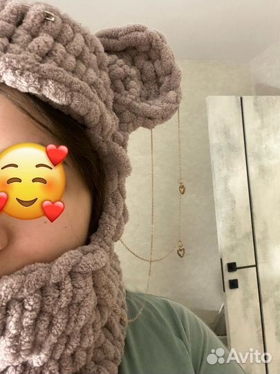 Балаклава мишка с цепочкой и булавками