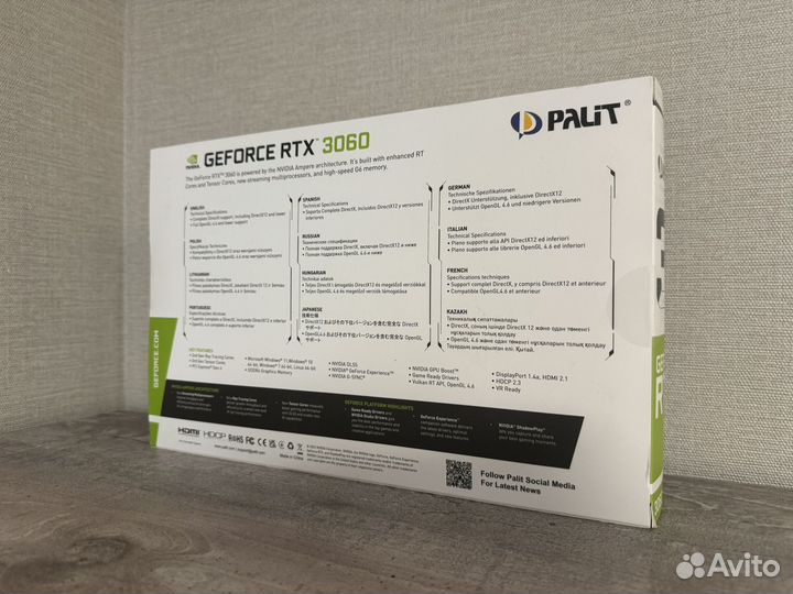 Видеокарта Palit nvidia GeForce RTX 3060 12 GB