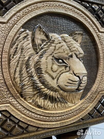 Нарды ручной работы с Тигром