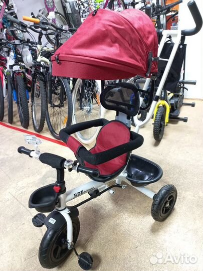 Детский трехколесный велосипед новый с ручкой