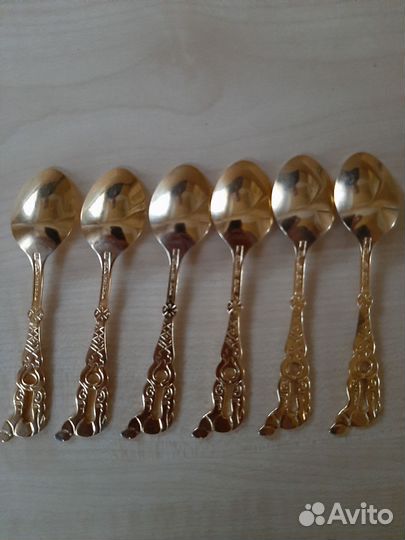 Ложки позолоченные СССР 6шт