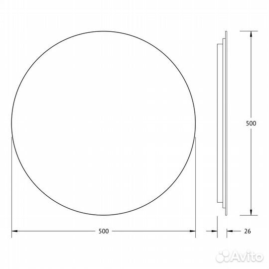 Зеркало с LED-подсветкой настенное opti defesto d
