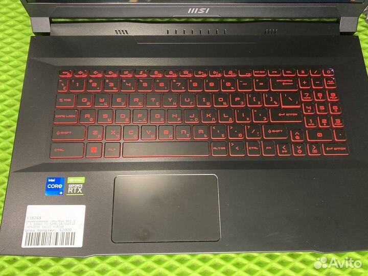Игровой ноутбук MSI i5 RTX