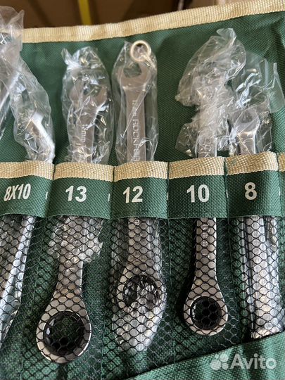 Набор ключей рожковых и трещоточных Force Новый