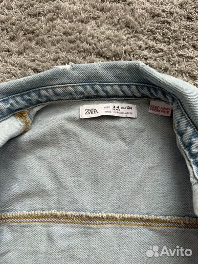 Джинсовая куртка Zara для девочки, размер 104