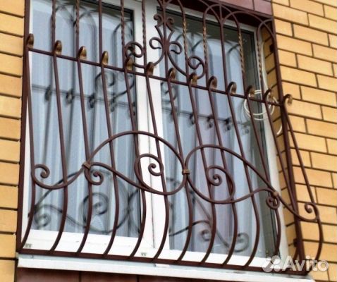 Кованые решетки на окна на лоджии N 412